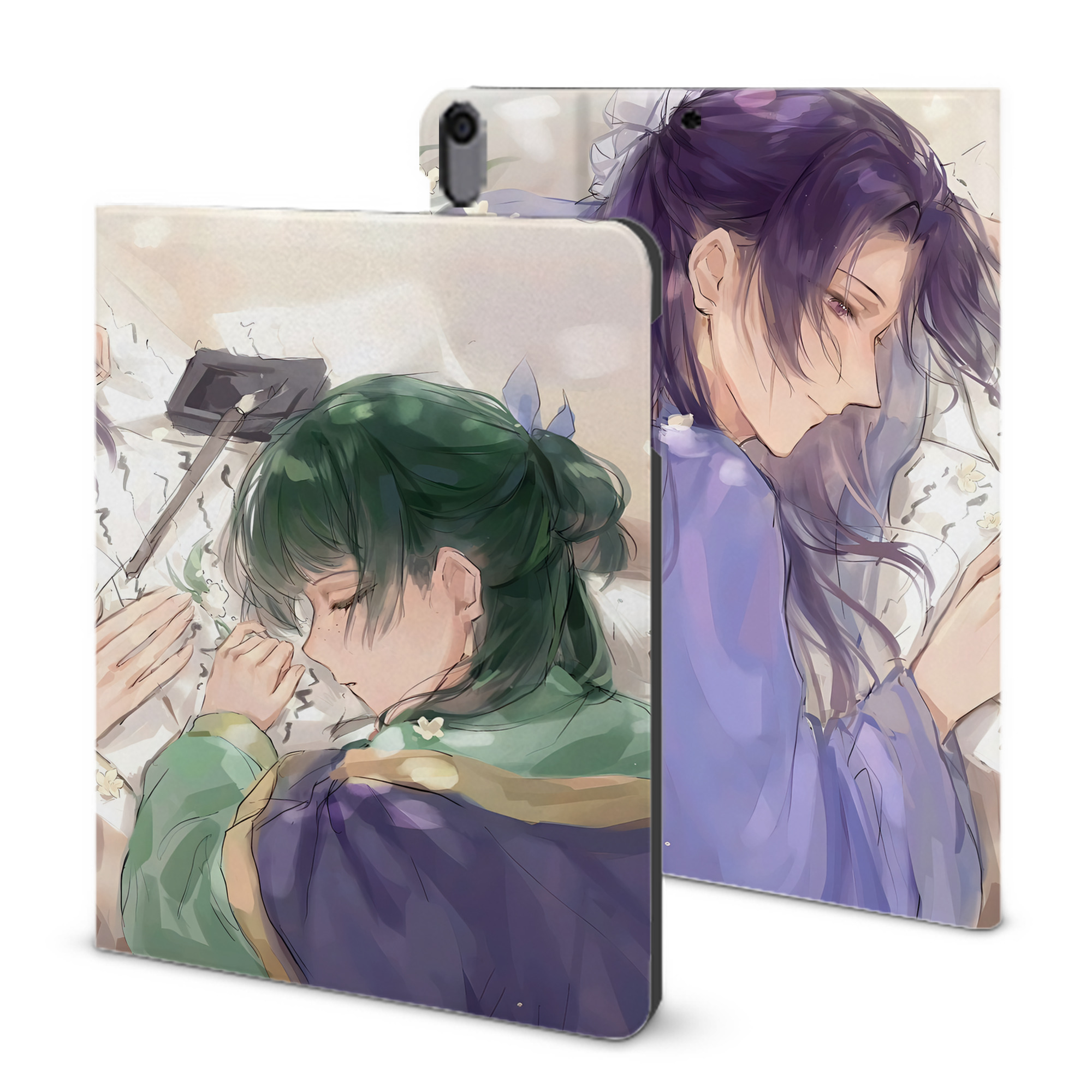 （画像用） 薬屋のひとりごと The Apothecary Diaries IPad ケース ブック型 PUレザー TPU 耐衝撃 軽量 薄型 ペン収納なし 全面保護 IPad 各モデル対応